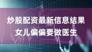炒股配资最新信息结果女儿偏偏要做医生