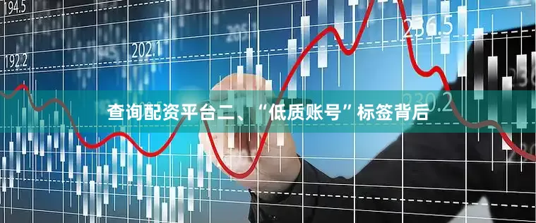 查询配资平台二、“低质账号”标签背后